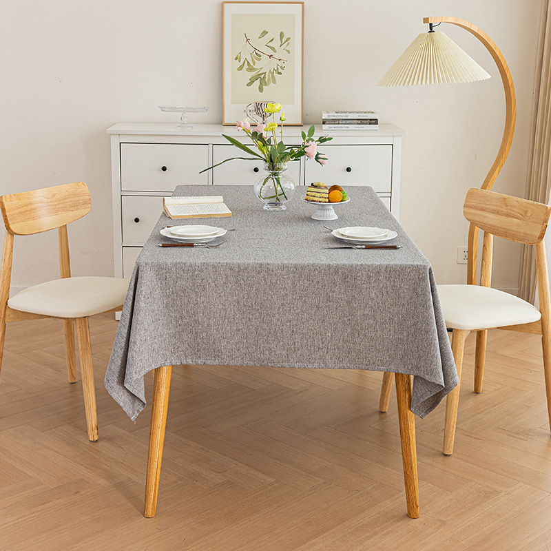T0438 waterproof, dustproof, anti-static rectangular washable table cloth universal for all seasons bamboo hemp household coffee table cover cloth