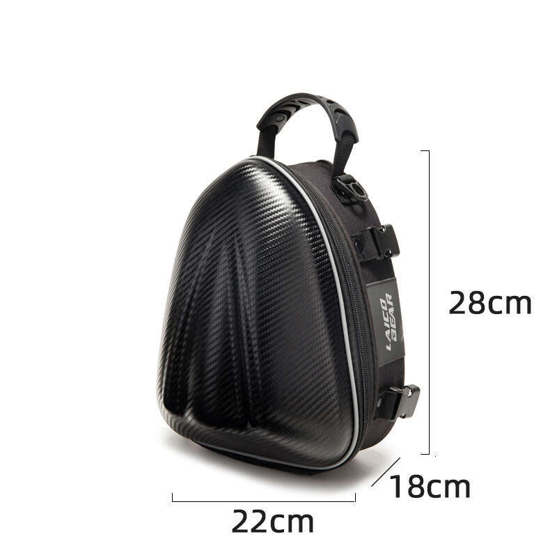 Motorcycle multifunctional hard shell rear end seat bag, knight motorcycle riding equipment, double shoulder helmet backpack, large capacity