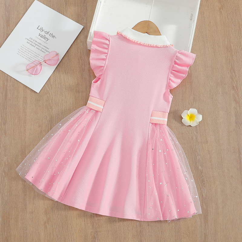 DISNEY girls shorts skirt Frozen children's clothing summer cotton academic style short-sleeved sweatshirt skirt pleated short skirt