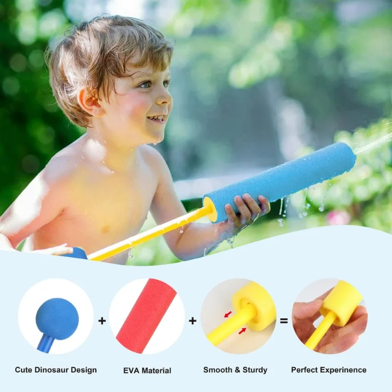 Water Gun Kid Summer EVA Foam Squirt Beach Toys Big Powerful Outdoor Pool Watergun Children Cannon Straight Shoot Toy Gift