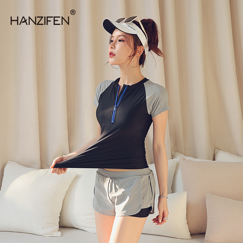 Swimsuit split conservative women's two-piece sports 2025 new slim fit and slimming hot spring swimsuit