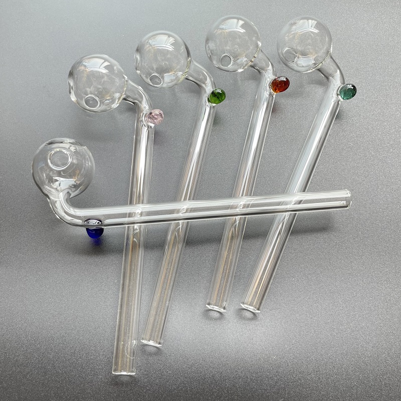 5.6 Inch Glass Oil Burner 30mm Big Ball Bowl Smoking Pipe with 1.5mm Thick Straw Tube no logo 9410a - view 4