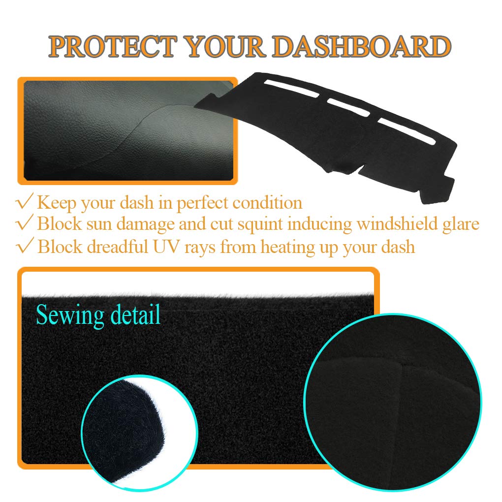Custom Fit 1999-2006 Chevy Silverado & GMC Sierra Dash Cover | UV-Resistant Anti-Crack Dashboard Protector | Form-Fitting Design, Easy Installation