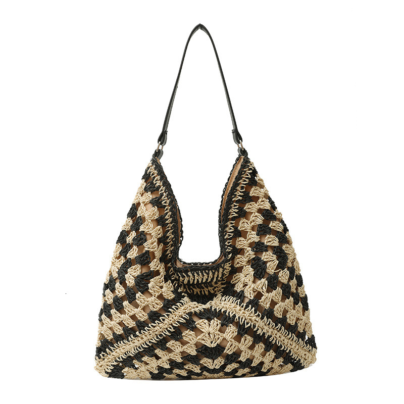 designer bag High Appearance and Large Capacity Women's New Fashion One Shoulder bag Grass Woven for Leisure Commuter Tote Bag Handbag