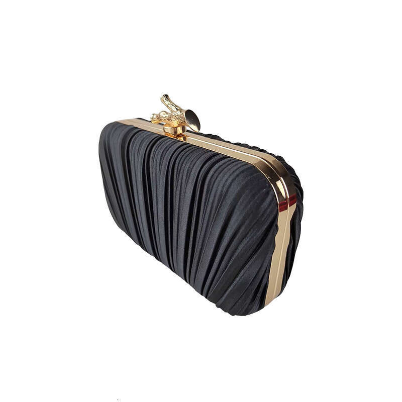 Dinner Bag Large Capacity Fashionable Dinner High End Small Square Bag Metal Handbag Evening Dress Satin Banquet Bag KQ