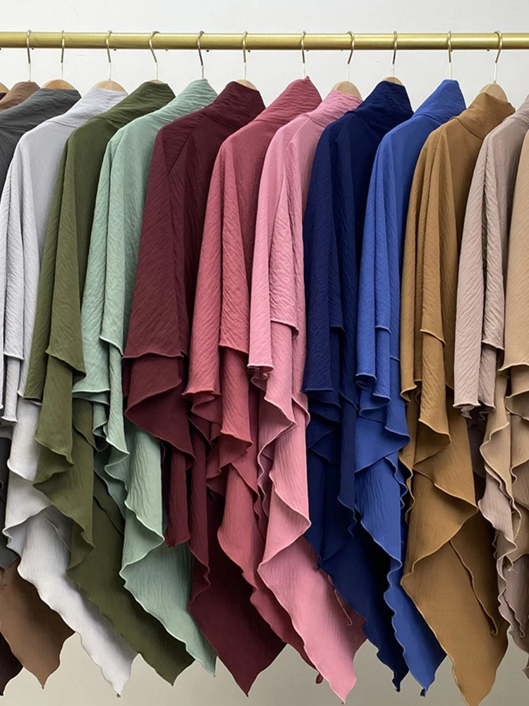 Ramadan Muslim Woman Abaya Islam Arabic White Turbans For Women Robe scarf Turkey Black Khimar Hijab Women Clothing Dress Veil 250420