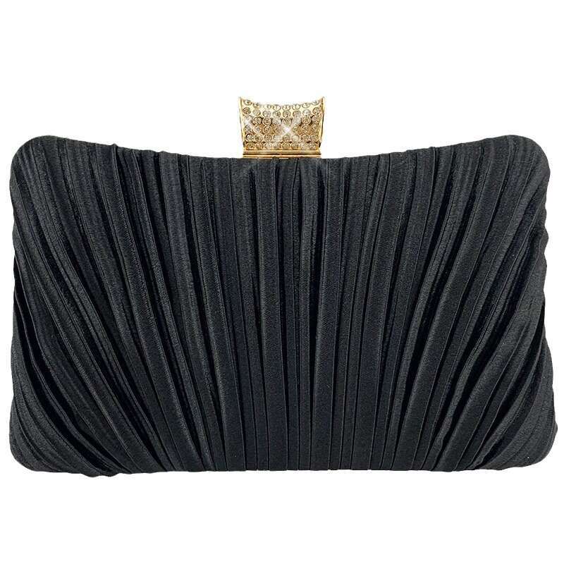 Dinner Bag Ruffle Drill Bit Dinner Dress Cheongsam Elegant Muse Hand Held Crossbody Women S Bag KQ