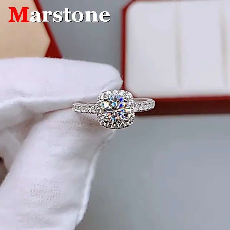 3ct Moissanite Diamond D Color VVS Womens Wedding Rings 925 Sterling Silver 18K Gold Plated Fine Jewery Rings for Women