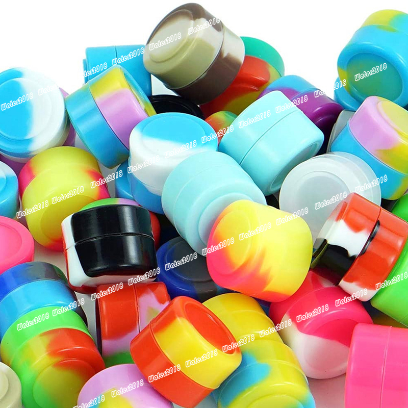 2ML Non-Stick Jars Silicone Container Silicone Box Cigarette Paste Box Dab Wax Oil Container Storage
