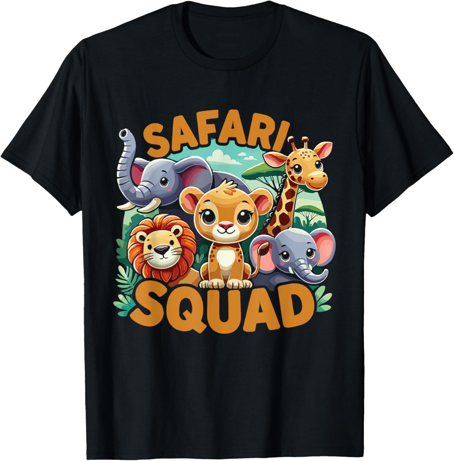 T shirt for Mens Safari Squad Animals Wildlife Africa Graphic Tee Casual Tops Clothes Short sleeve Trendy Fashion