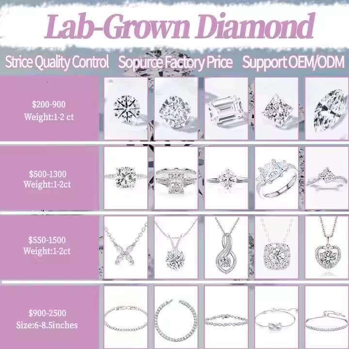 Fine Jewelry Earrings CVD HPHT Lab Grown Diamond 10K/14K/18K Gold Ice Out 1CT D Color Stud Diamond Earrings