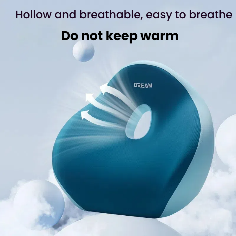 Ultra-Comfort Memory Foam Seat Cushion for Home/Office/Car - Ergonomic ass Pain Relief, Breathable & Washable Cover, Portable