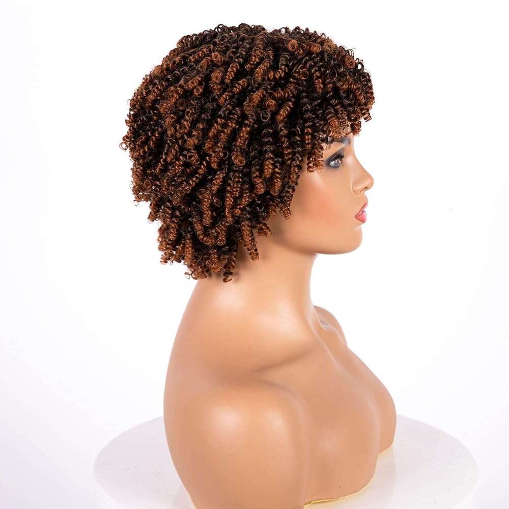 Unonet Black Women, Soft Breatable Synthetic Curly Wigs, Short Afro Wigs for Woman Cosplay Daily Party Use (1BT30)