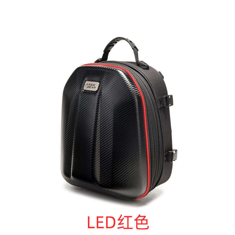 Motorcycle multifunctional hard shell rear end seat bag, knight motorcycle riding equipment, double shoulder helmet backpack, large capacity