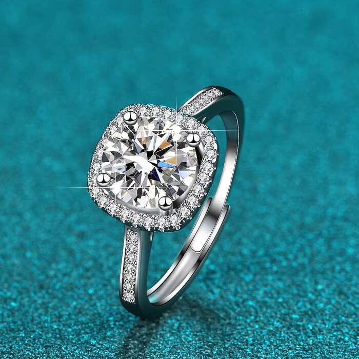 Wholesale Moissanite Diamond 925 Sterling Silver Ring for Women