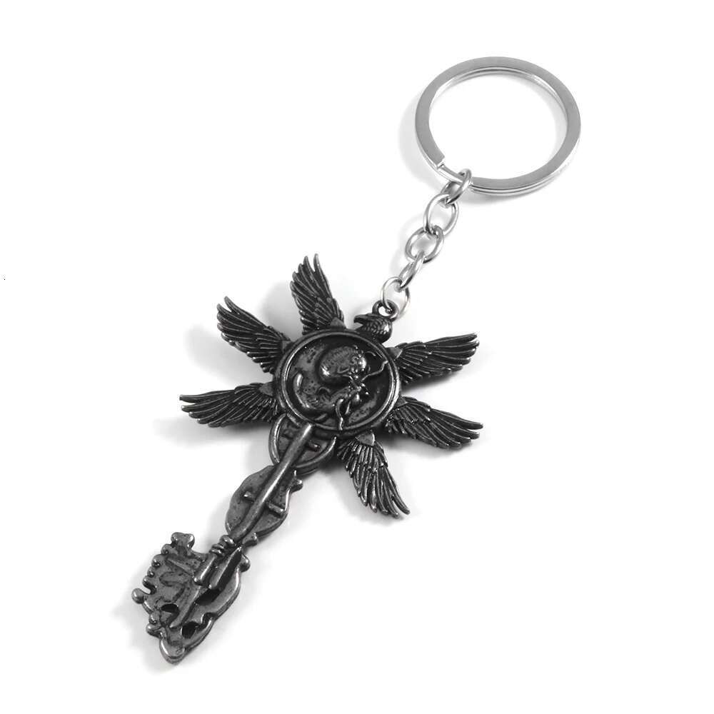 Game Residents Evils 8 Village Keychain Six-Winged Unborn Metal Pendant Alloy Keychain Keyring Key Chain Accessories Gift