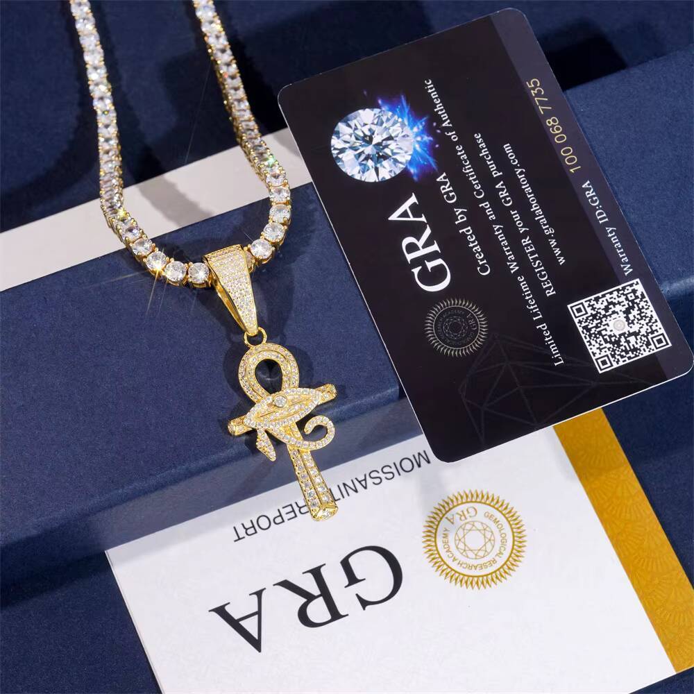 New 925 Silver Cross Pendant European American VVS Moissanite Cross-Border Jewelry for Men and Women in Stock