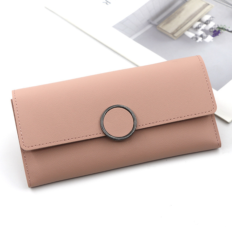 Designer Wallet New Women S Long Korean Edition Minimalist Handheld PU Fold Buckle Zero Wallet Multi Card Bag Luxury Wallet Key Pouch