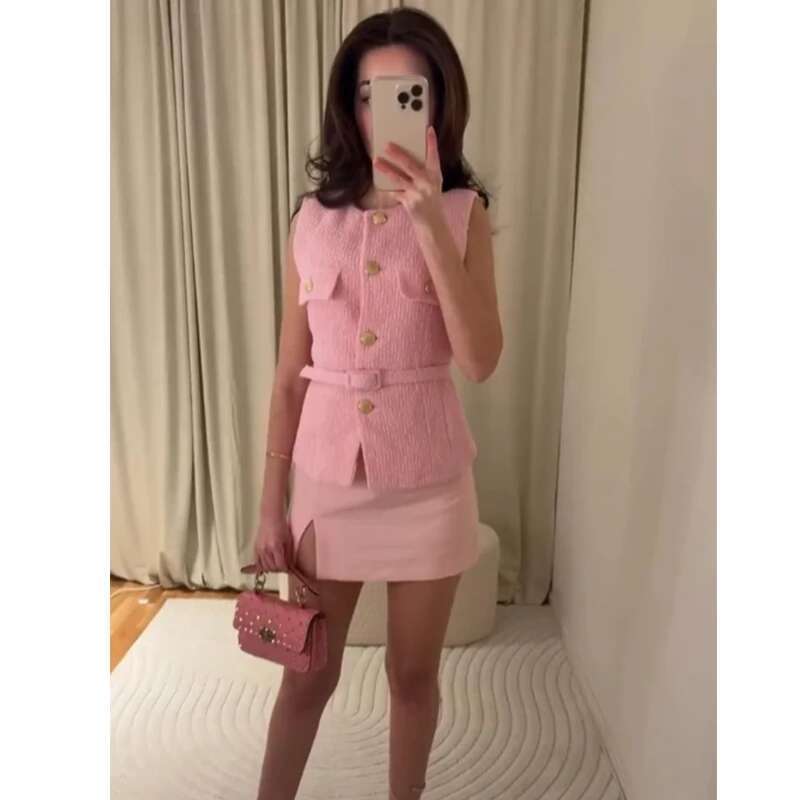 Spring 2025 New Chic Simple Slim Women's Jacket Fashion Youth Elegant Vest