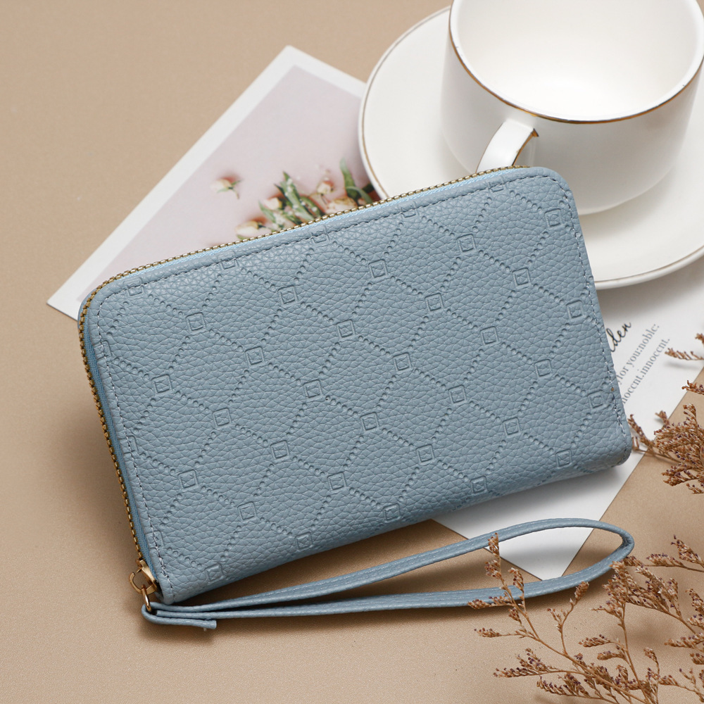 Designer Wallet New Solid Color Korean Version Cute Long Zero Wallet Large Capacity Women S Multi Card Zipper Hand Held Mobile Phone Bag Women Luxury 