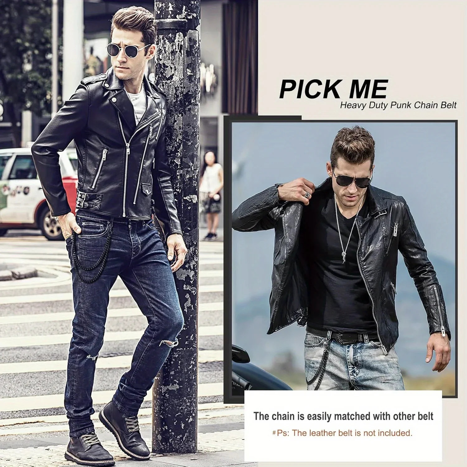 Wallet Chain for Men Women Long Pocket Keychain with Lobster Clasps for Keys Wallet Jeans Pants Belt 250428