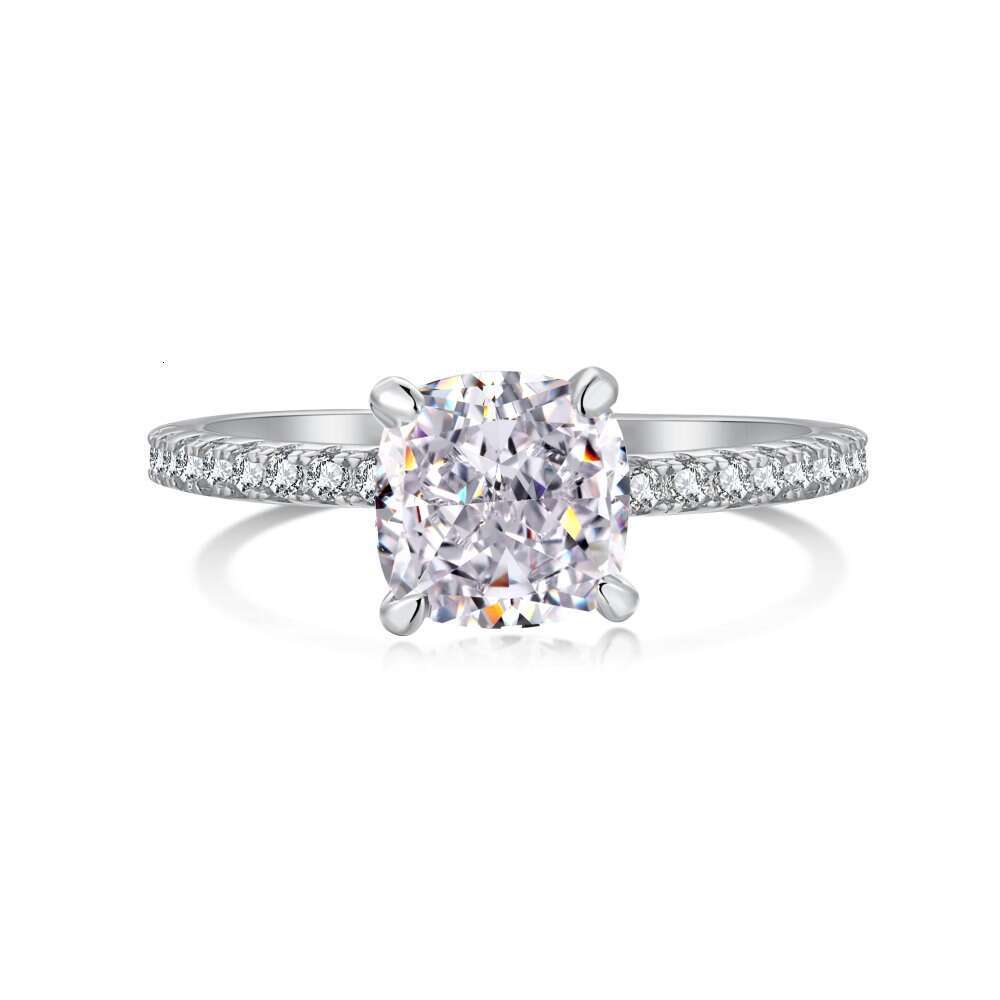 Designer rings jewelry Moissanite dia Vecalon Lustre Promise Wedding Band Ring Top quality Sterg Sier VVS Dia Engagement rings for women nice