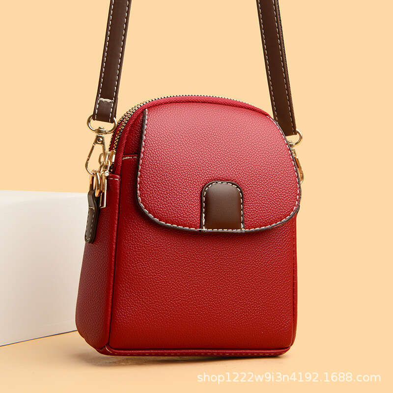 Fashionable single shoulder small trendy women's mobile phone bag, versatile crossbody, lightweight, versatile, high-end mini bag for going out