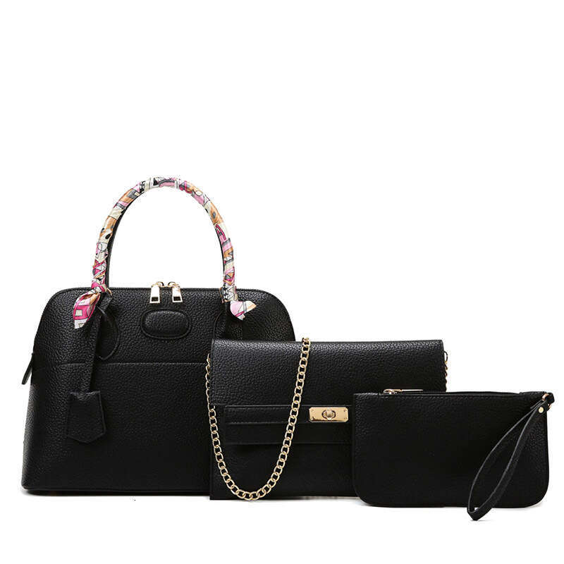 New women's with texture and large capacity, three piece set, mother bag, single shoulder handbag, crossbody bag
