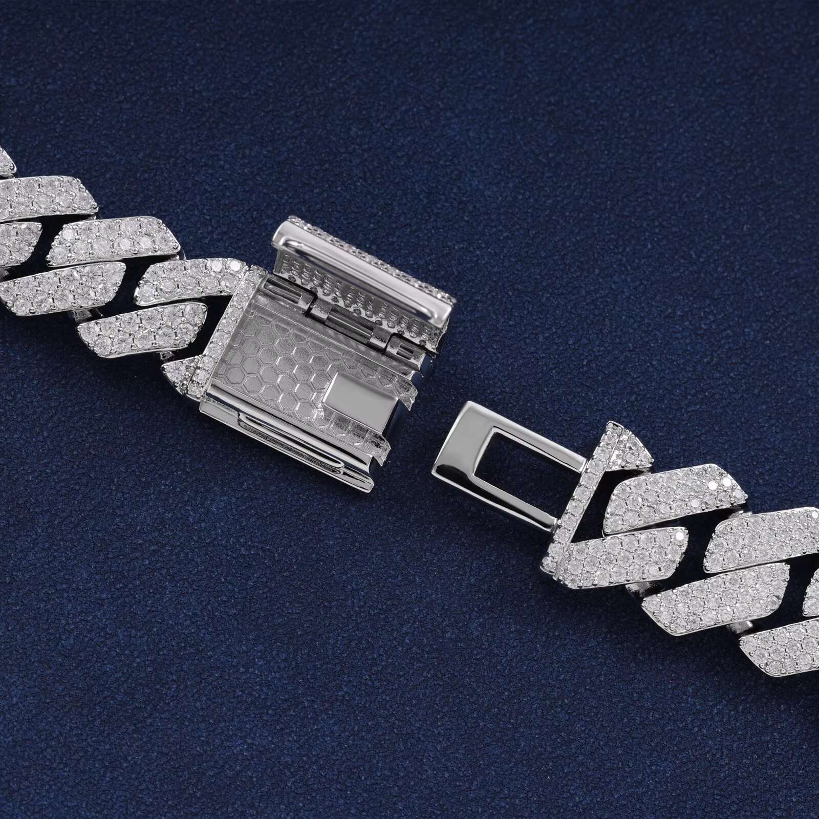 6-18mm Solid 925 Sterling Silver Hip Hop Moissanite Cuban Link Chain Strand Charm Bracelets for Parties Party Gift