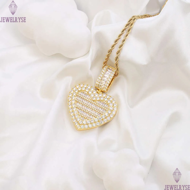 necklace moissanite chain Fashion Jewelry D color VVS Diamond Gold Plated Silver Picture Pendant For Hiphop Mens