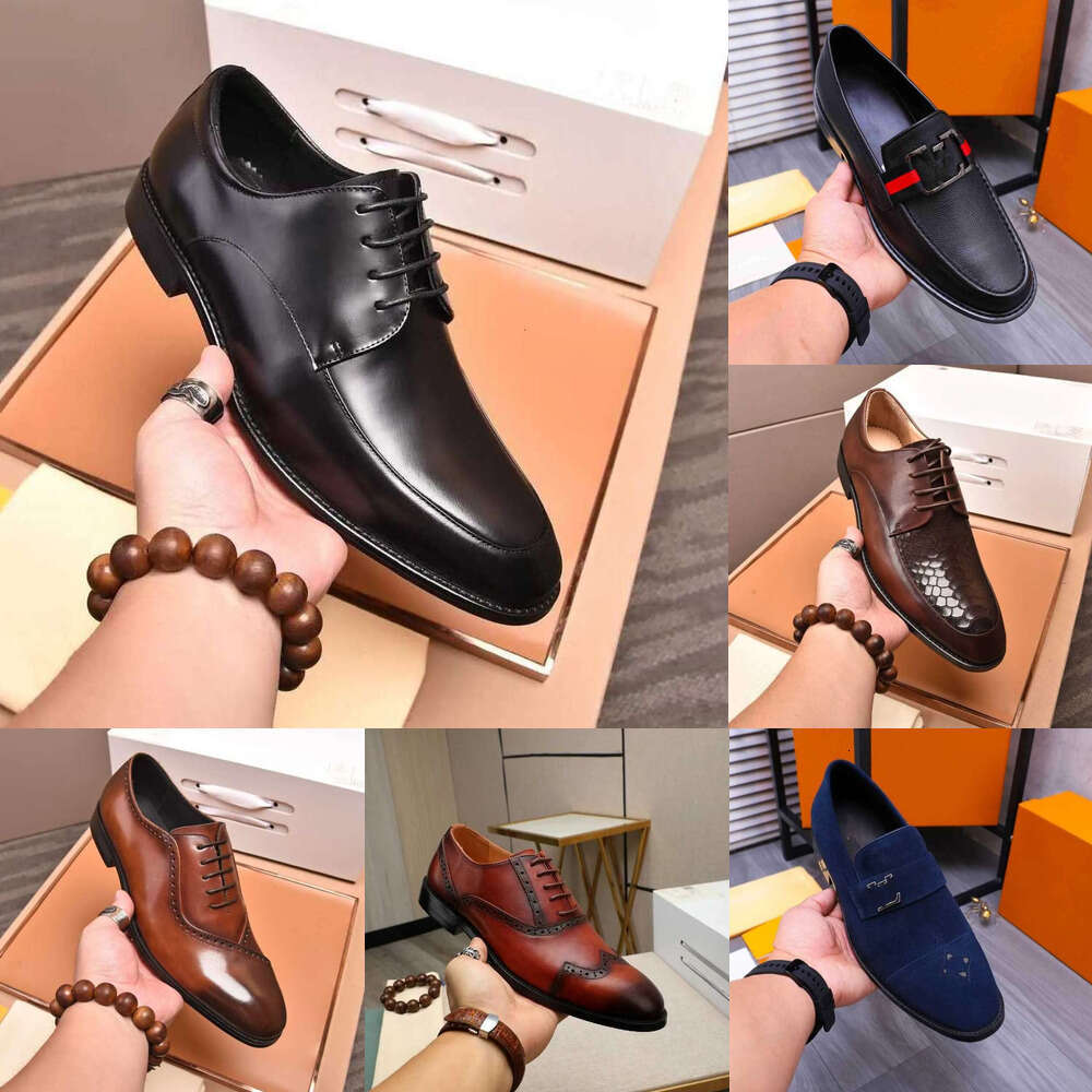 Handmade Black Loafers party wedding shoe for Men size 38-46 luxury shoe loafer man Italian Suede Leather calfskin Crocodile Oxford Patent Leather flat Dress Shoes