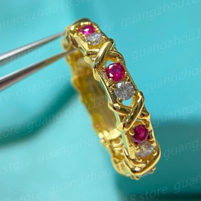 (plz choose colors according to the picture) Fashion Designer Rings Women's Jewelry Circle Diamond Ring Festival Gifts 31180