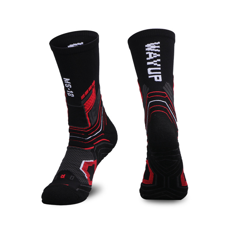 Basketball mid tube, men's towel bottom, adult professional practical fitness elite socks, running socks