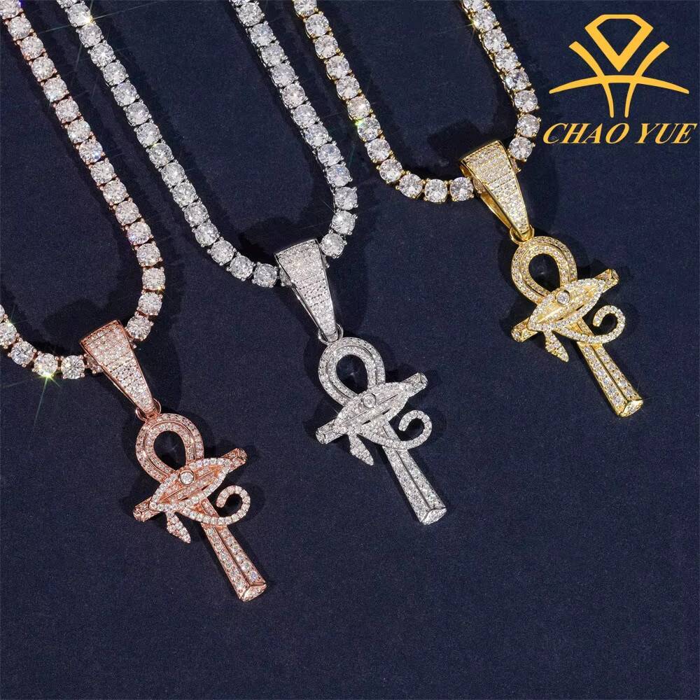 New 925 Silver Cross Pendant European American VVS Moissanite Cross-Border Jewelry for Men and Women in Stock