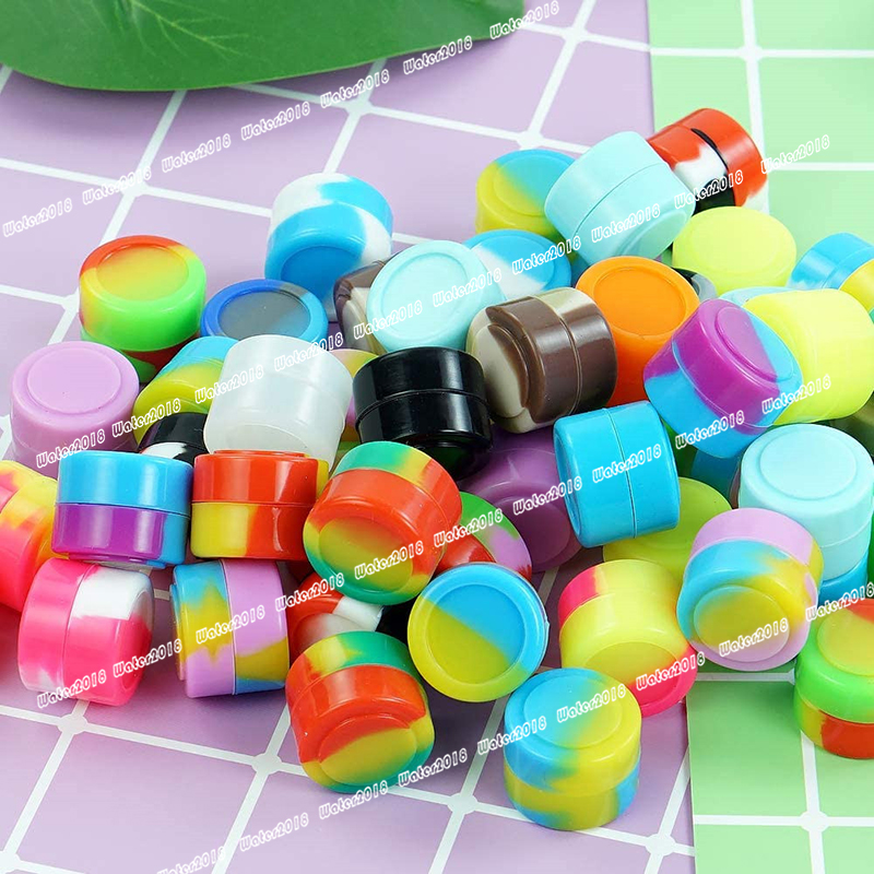 2ML Non-Stick Jars Silicone Container Silicone Box Cigarette Paste Box Dab Wax Oil Container Storage