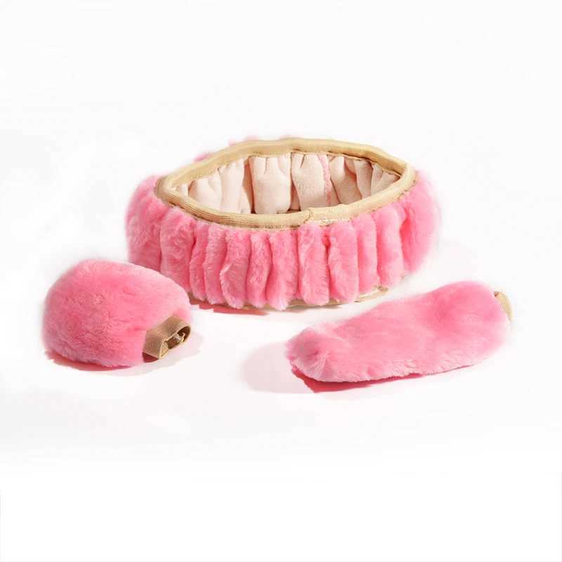 Soft plush spring steering wheel cover kit with gear lever and handbrake wool cover winter warming accessories H25430