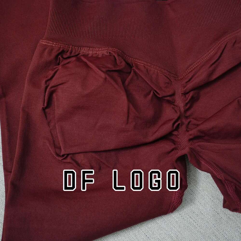 DF Yoga Impact Women Curl Up Seamless Quality Leggings Low Ribbed Pants High Stretch Fiess Tights