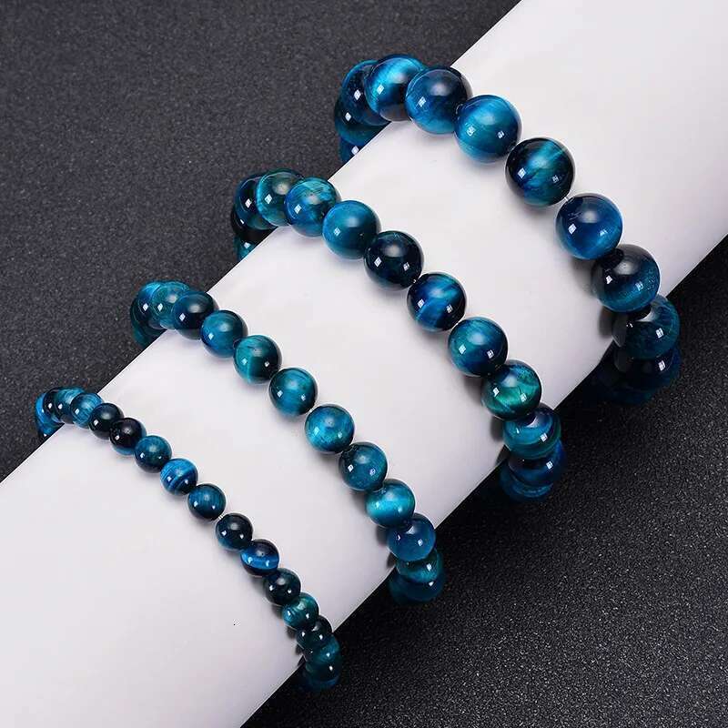 New Hot Selling Special Natural Sky Blue Tiger Eye Stone Bracelet For Men And Women Manufacturers Direct Wholesale