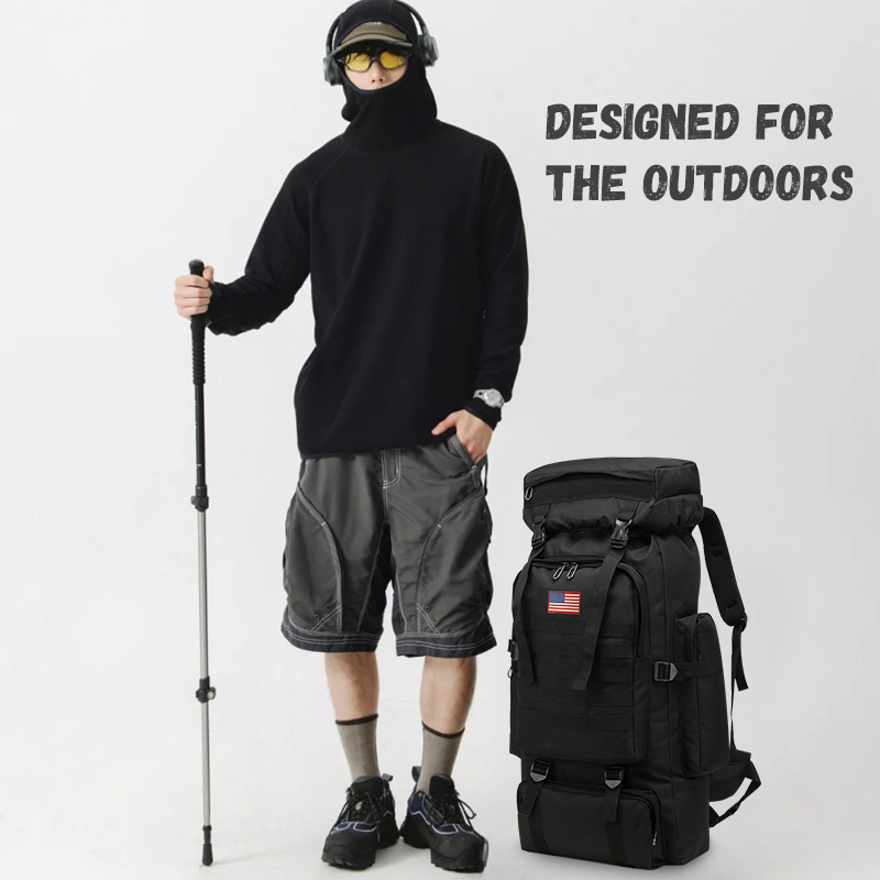 hiking backpack for men 80l camping backpack military rucksack molle 3 days assault pack for climbing 3077