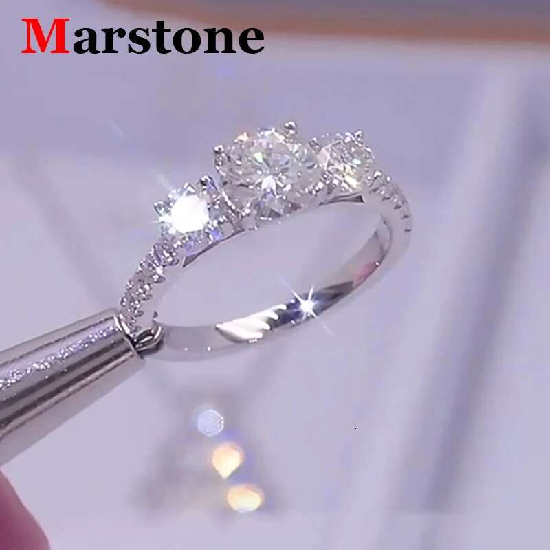 18k Plated 1.8CT All Moissanite Rings Women Sparkling Diamond Wedding Band Ring S925 Sterling Silver Fine Jewelry for Women