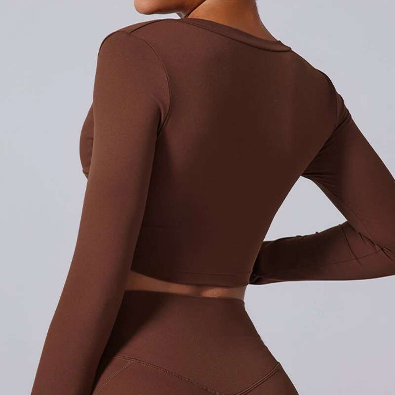 Ctenkevet Sports Long-Sleeved Shirt Women Crop Gym Top Female Workout Shirts Quick Dry Yoga Clothing Sport Outfit For Woman
