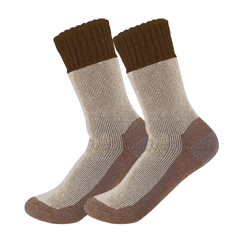 Merino wool mid tube cashmere towel bottom sports outdoor hiking socks, thickened skiing socks