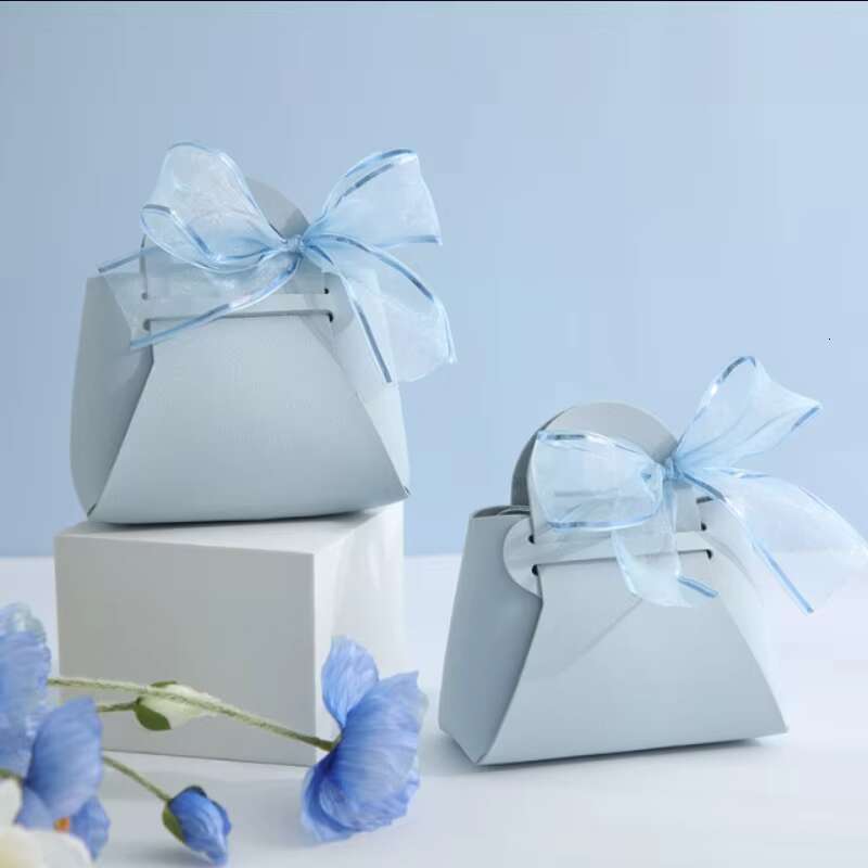 Mini gift bag, luxurious PU leather candy handbag, mini cosmetics small box basket, jewelry packaging bag