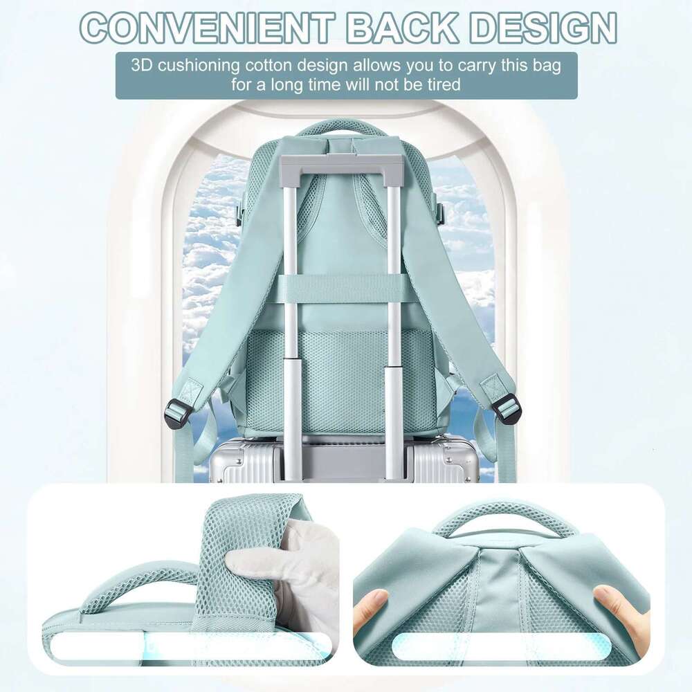 Women Men Hand Lage Business College Laptop Travel Backpack Waterproof Carry On Mochila Vie Cabina Avion 40X20x25