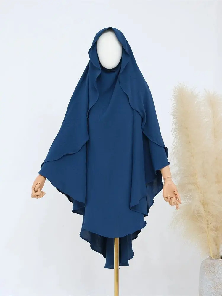 Ramadan Solid Khimar Abaya Dubai Niqab Turkey Arabic Muslim Hijab Islam Prayer Clothes For Women Djellaba Turban Musulmans Femme 250420