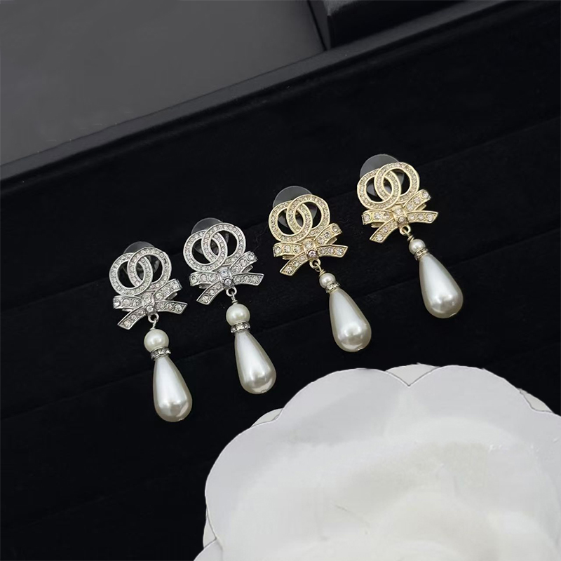 2025 Brand Pearl CC Earrings High Quality 925 Silver Earrings Charm Women's Designer Earrings Jewelry