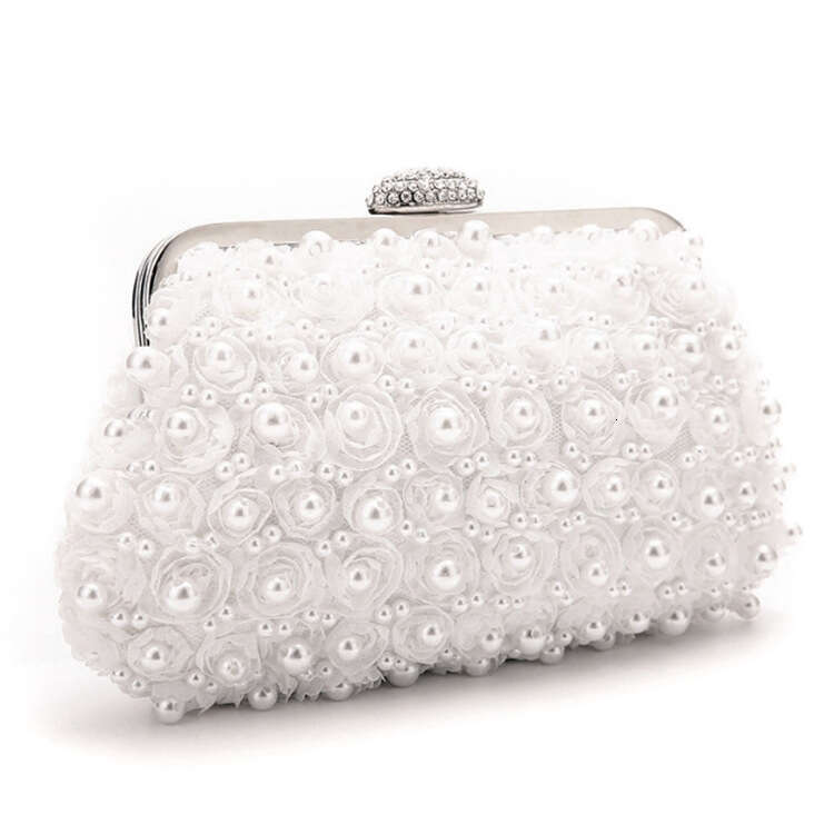 Dinner Bag Pearl Diamond Banquet Hand Held Bride Bridesmaid Dress Women S One Shoulder Diagonal Cross Small Bag Chain Bag KQ