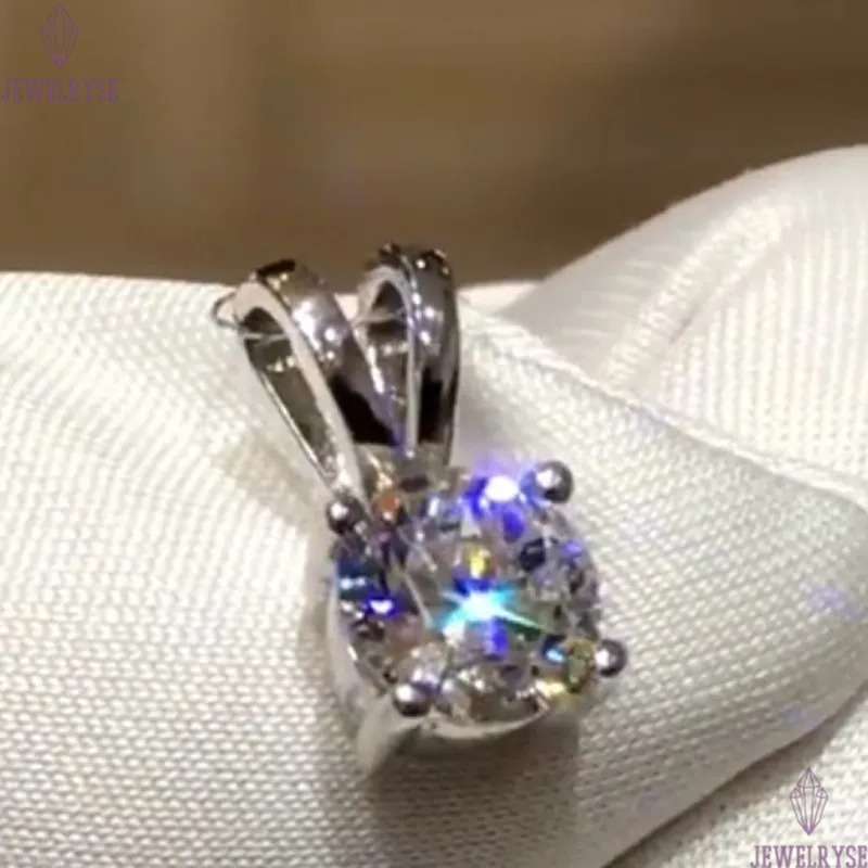 Choucong Brand Four Claw Pendant Luxury Jewelry 925 Sterling Silver Solitaire 5A Cubic Zircon CZ Diamond Gemstones Party Women Wedding Clavicle Neckla