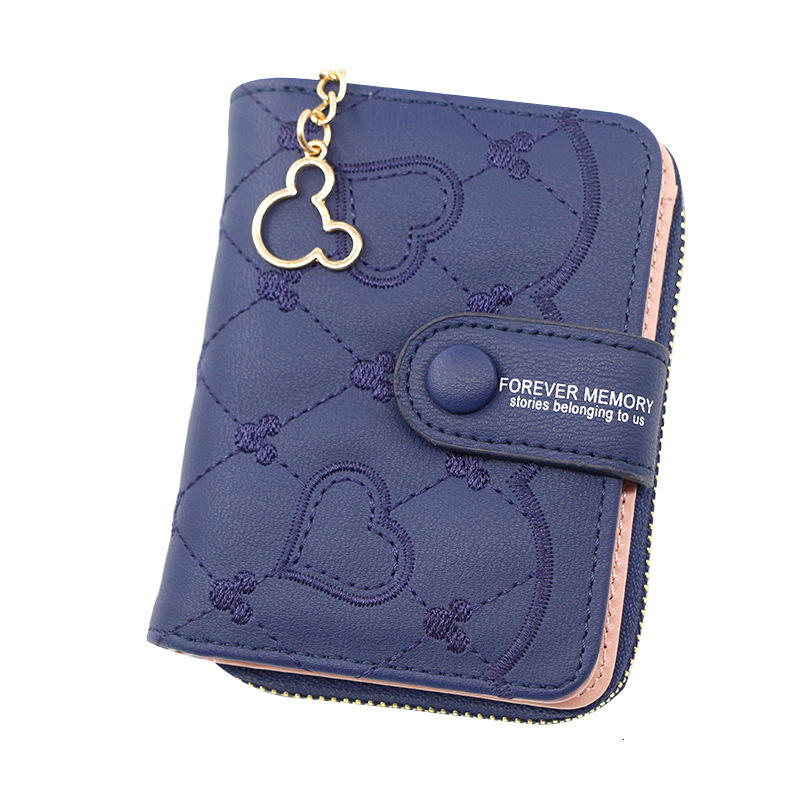 Designer Wallet New Women S Fashion Short Zipper Buckle Handbag Zero Wallet Love Card Bag Straight Luxury Wallet Key Pouch