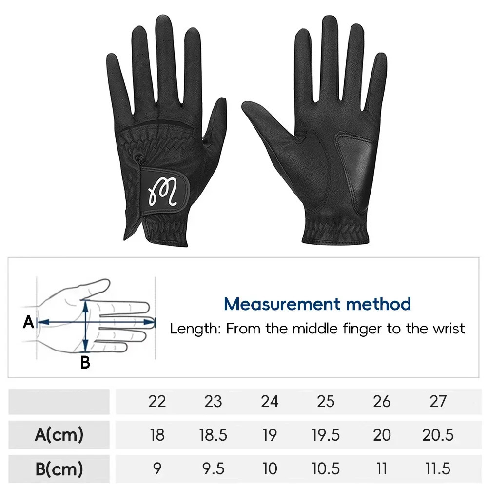 1Pc Fashionable Men Women Golf Gloves for Left Hand Anti-Slip and Breathable Pu Leather Sports Gloves Golf Equipment 251114